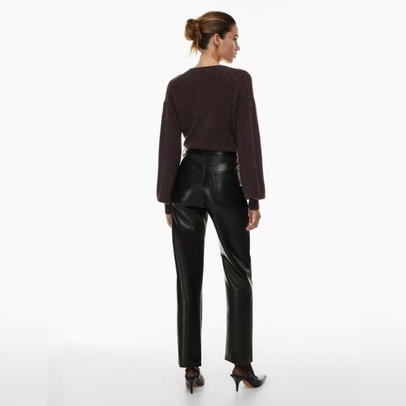 Aritzia Vegan Leather Pants - Picture 6 of 7